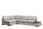 Atelier Del Sofa Sofá Esquinero Izquierdo con Puf - Gris Claro